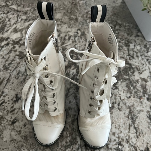 BCBGeneration: Pauline Faux leather Combat Heel Boots - Picture 2 of 10
